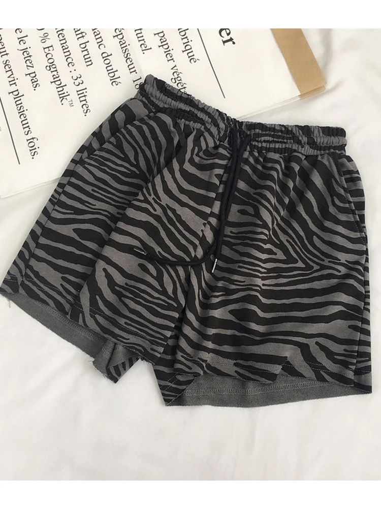2023 Zebra Leopard Shorts Colorful Women's Sports Shorts Casual Classic Soft Student High Waist Summer Baggy Breeches for Women