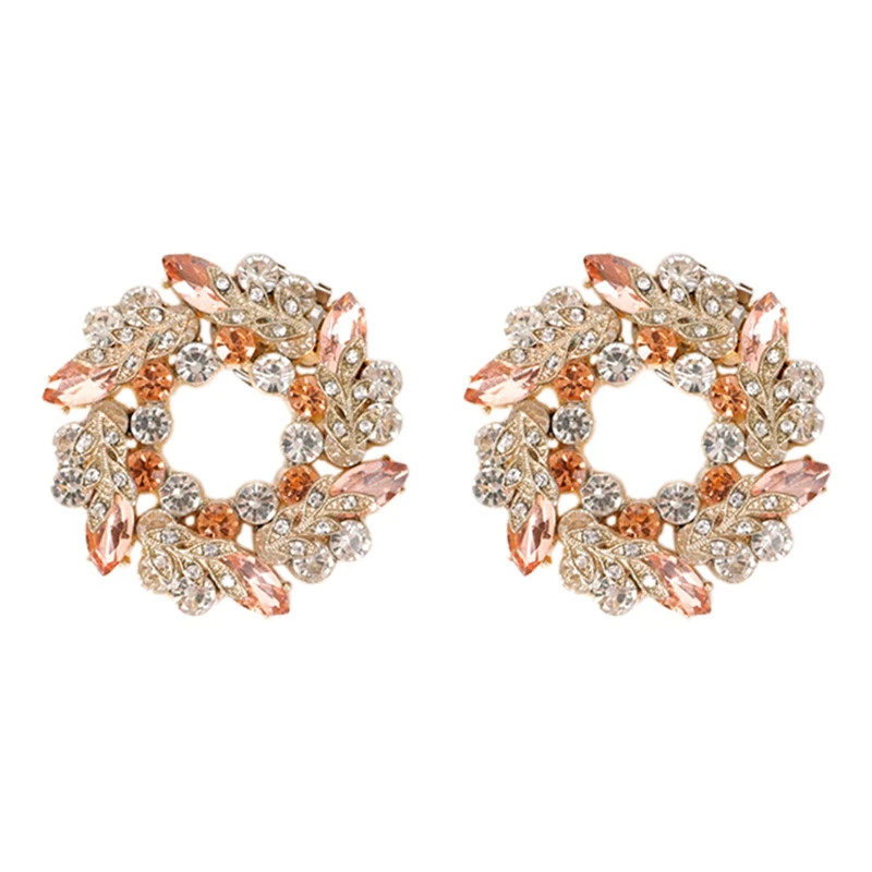 

2 Pcs Lady Shoe Clip Wedding Women Bride High Heel Shoe Decorations Charm Buckle Clamp Shiny Rhinestone Decorative Clips