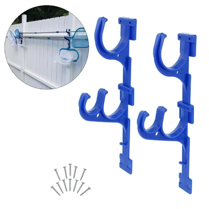 

Pool Pole Hanger Leaf Rakes Vacuum Hose With Screw Multi Purpose Brushes Decks