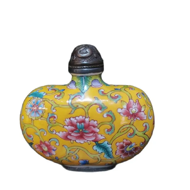 

old Beijing chinese cloisonne snuff bottle enamel snuff box gifts antique Pets rare christmas gift snuffbox