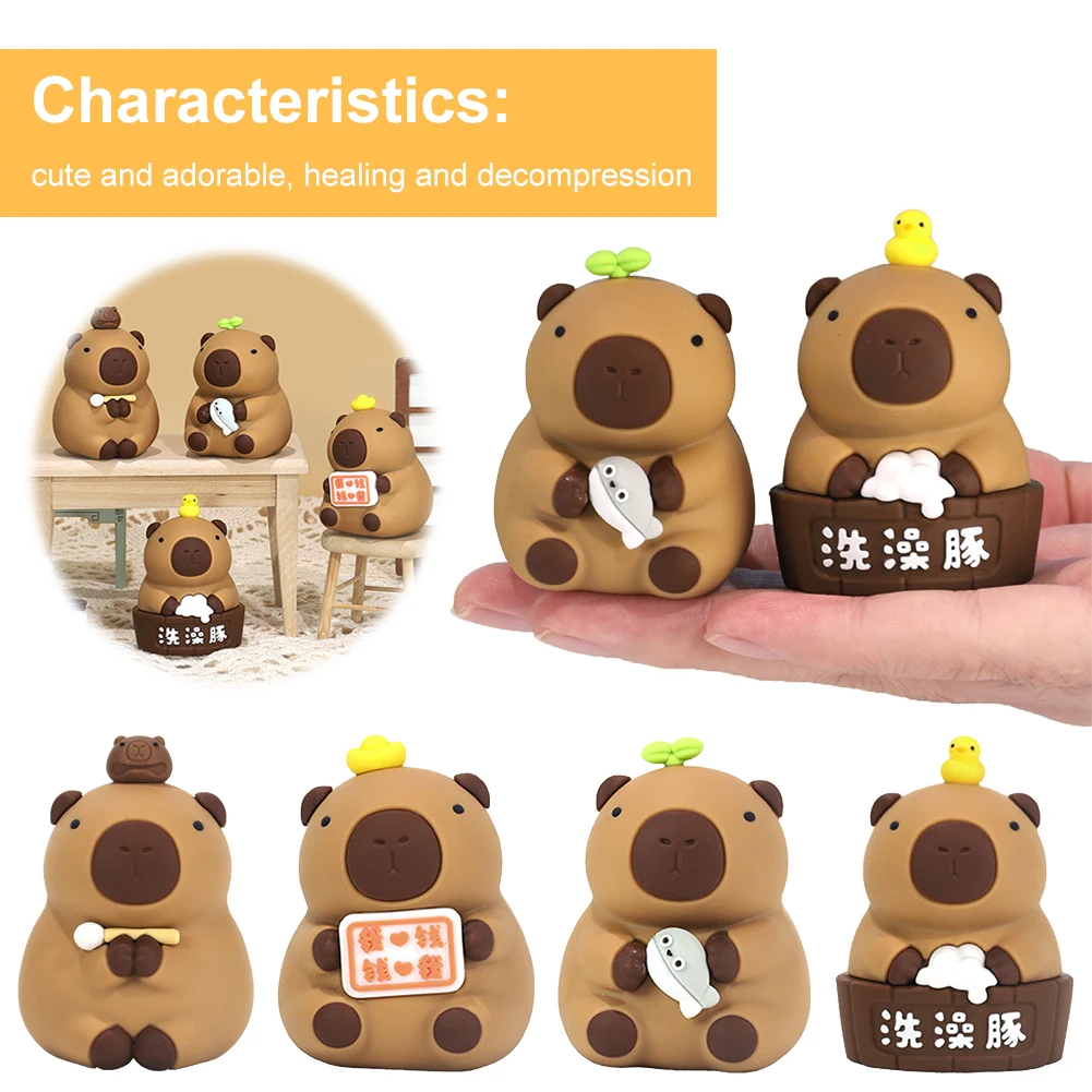 Симпатичная статуя капибара кукла снимает стресс симуляция животных игрушка