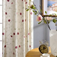 white curtains for living room bedroom dining kids window modern floral panel drapes embroidered blackout kitchen curtains