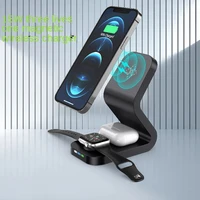 vertical three in one magnetic wireless charging for apple iphone12 magnetic wireless charger