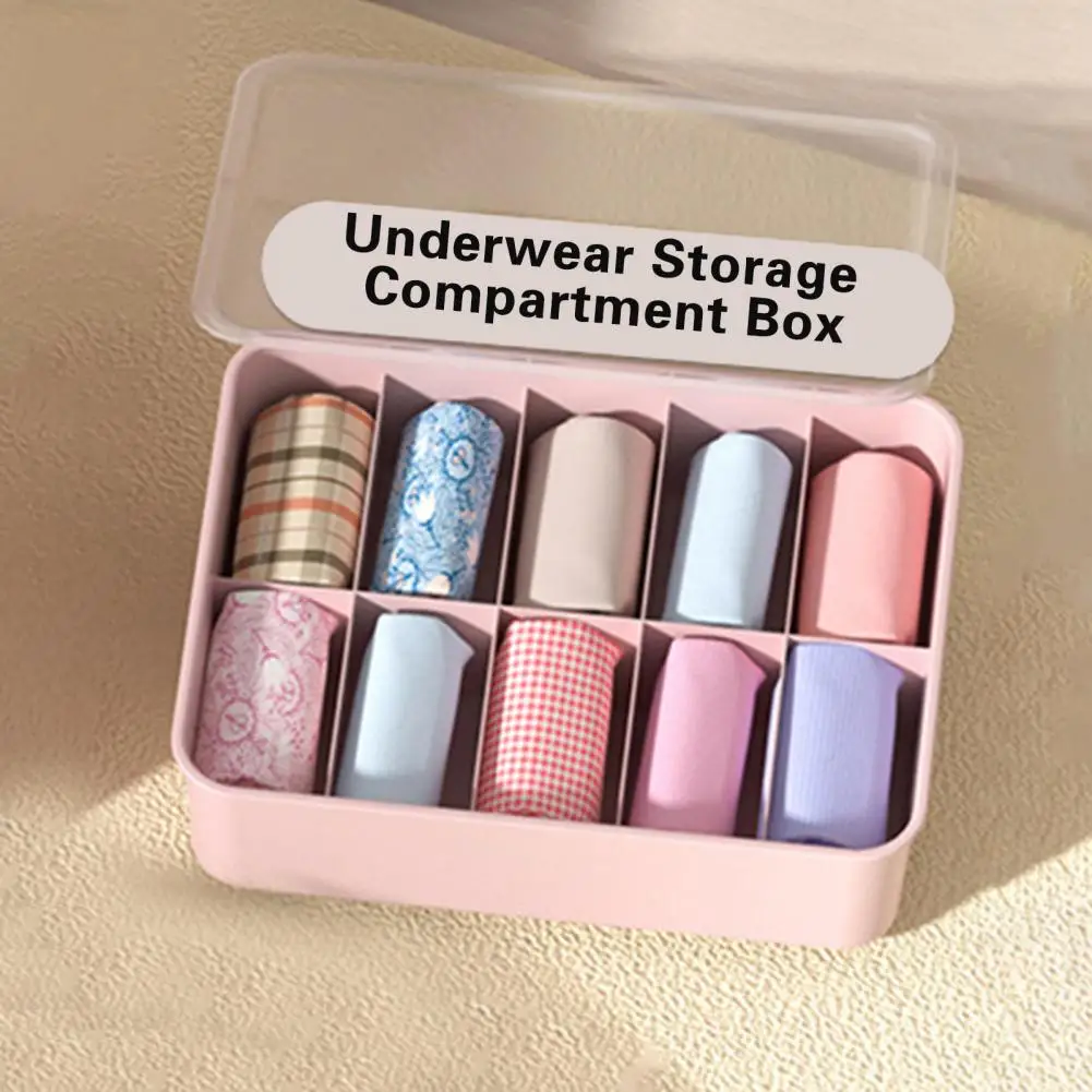 

Closet Bra Holder Convenient Waterproof High Capacity Dorm Use Cloth Compartment Box Underwear Storage Holder