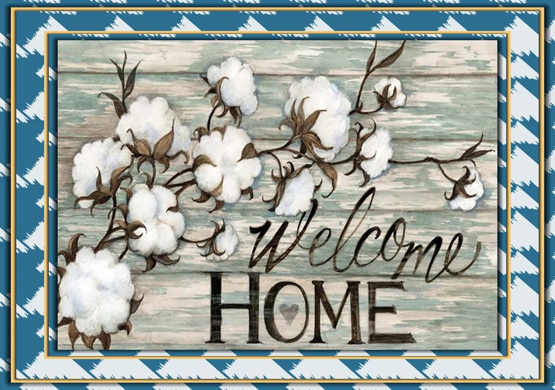 

5DCANVAS Diamond Painting Art Craft Kit "Flowers and Home" DIY Rhinestone Round Diamond Square Diamond Embroidery