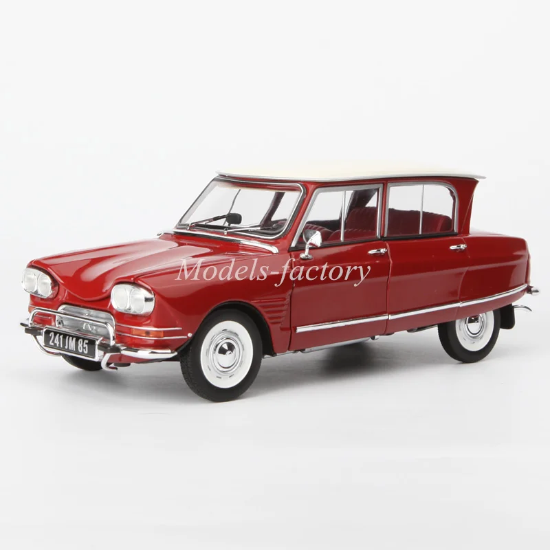 

Модель автомобиля NOREV 1/18 для Citroen Ami6 1968 универсал, отлитый под давлением, красная игрушка, хобби, подарки, демонстрационные украшения, коллек...