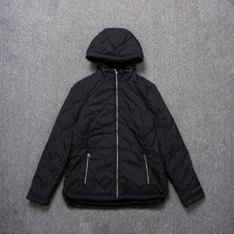 Осень и зима новый утепленный капюшон на флисовой подкладке молния женский