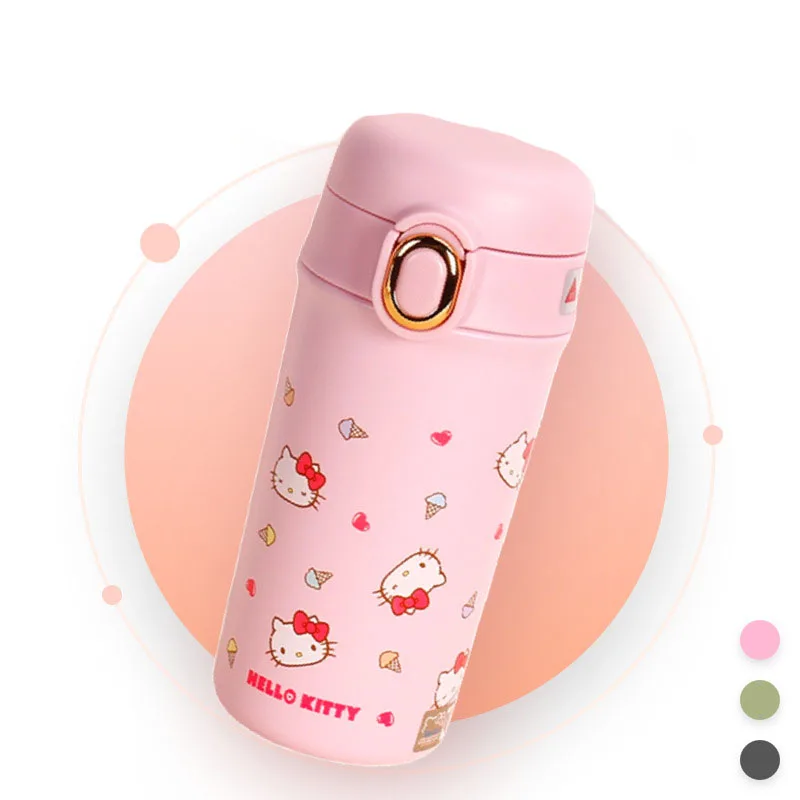 

Kawaii, термос, чашка Sanrio Anime Hello Kitty, летний детский портативный термос для путешествий, бутылка для воды, подарок для девочки из мультфильма
