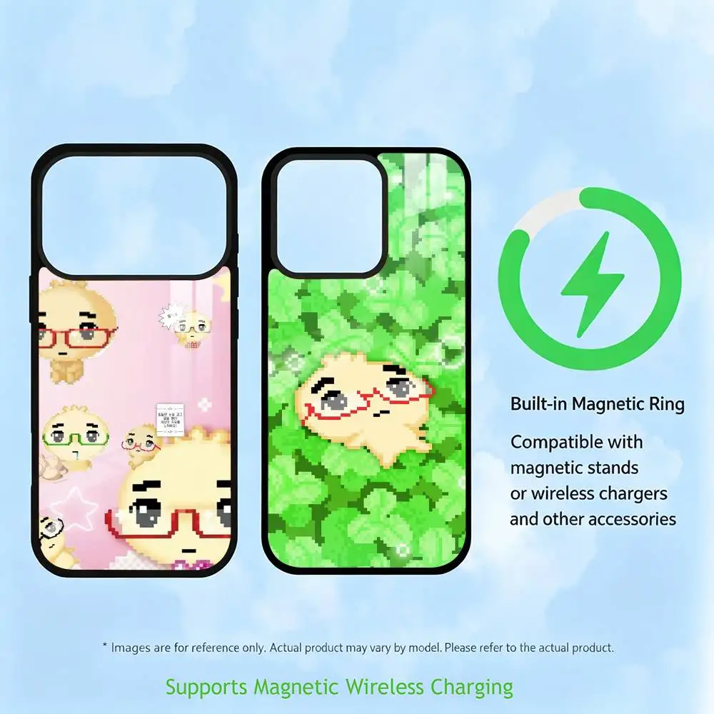 Фото Милый чехол для телефона A-Angyeongmandu K Dumpling для iPhone 17, 16, 15, 14, 13, 12, 11 Plus, Pro с поддержкой магнитной беспроводной зарядки №1