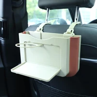 car seat back storage box folding hanging organizer collector storage box trash can car interior accessories black stowing
