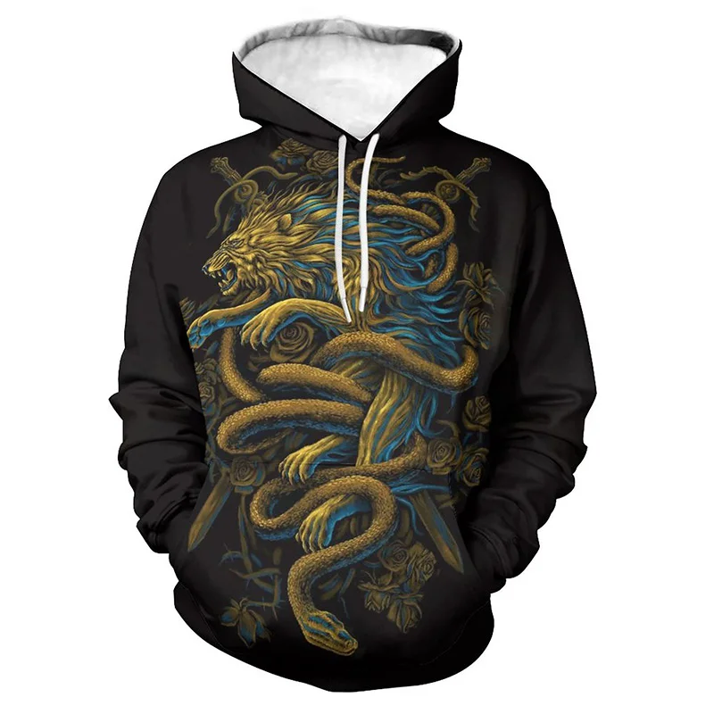 

Evil Dragon Tiger Graphic Hoodie Men Tops 3D Chinese Dragon Printed New in Hoodies Womens Clothing Harajuku Fashion y2k Pullover