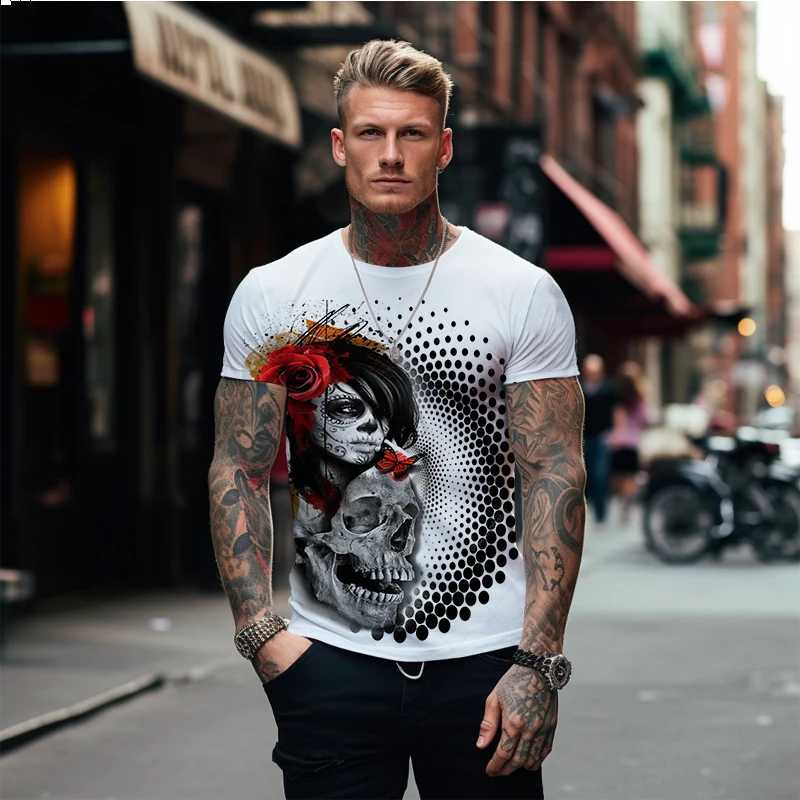 Повседневная мужская летняя футболка в европейском и американском стиле новинка