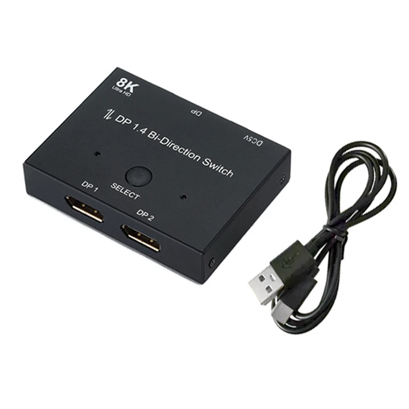 

Displayport 1.4 Bidirectional Switch Splitter 8K@60Hz Bidirectional Mutual Transfer Large DP Splitter Converter