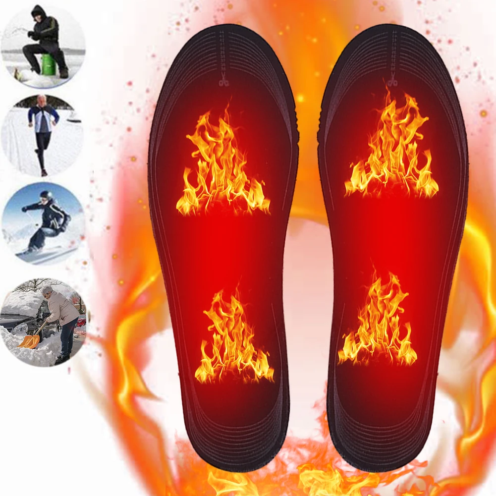

Стельки с подогревом для обуви с USB, Зимние Стельки с электрическим подогревом для ног, уличные спортивные согревающие стельки с подогревом для мужчин и женщин