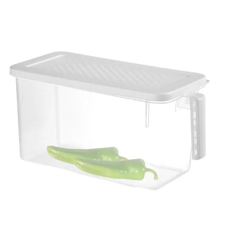

Refrigerator Fresh-Keeping Box Clear Food Container Box With Lid Handle Design Storage Tool For Fruits Meats Vegetables And Eggs