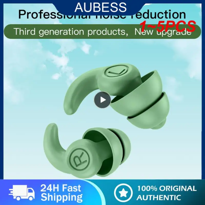 

1~5PCS Swimming Ear Plugs Waterproof Seaside Pool Silicone Earplugs For Sleeping Diving Surf Soft Comfort Natation Swimming