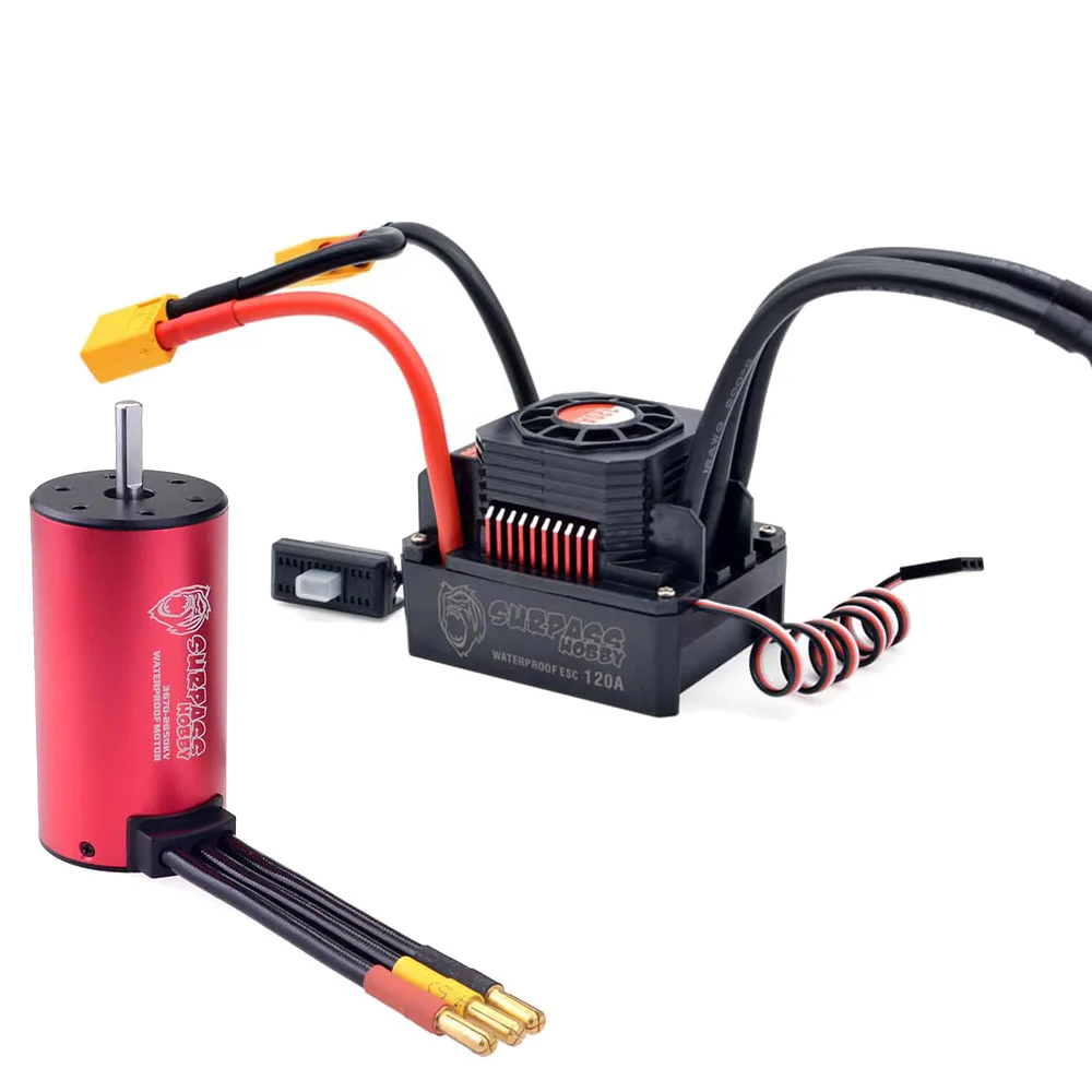SURPASS HOBBY KK 3660 Комбинированный бесщеточный двигатель с валом 5 0 мм 60A 80A 120A ESC для 1/10