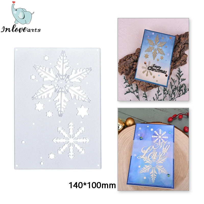 

InLoveArts Christmas Snowflake Metal Cutting Dies Winter Frame Stencil DIY Scrapbooking Album Paper Card Embossing Craft Decor