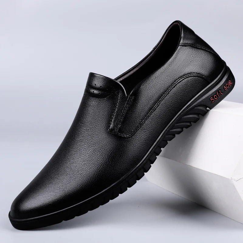 

Man Brand Leather Shoes Slipons 2022 New Spring Summer Male Dress Shoe High Quality Men's Loafers Comfy Business Formal Footwear