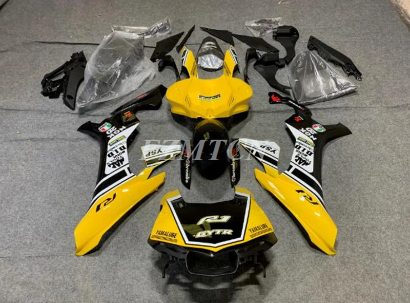 

Новый комплект обтекателей для мотоцикла ABS, подходит для YAMAHA YZF - R1 2015 2016 2017 2018 2019 15 16 17 18 19, комплект кузова желтого цвета