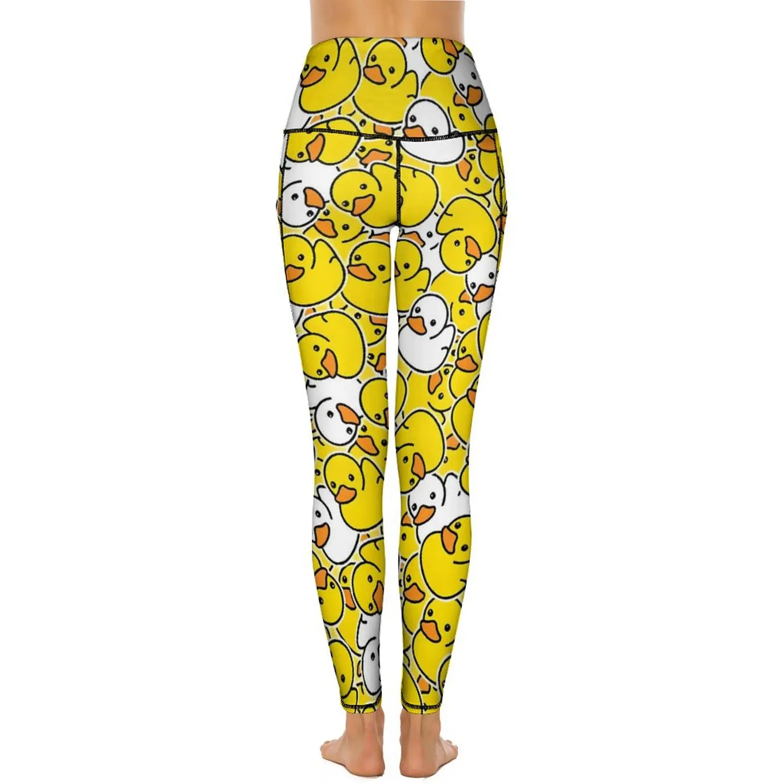 Резиновые утки штаны для йоги с карманами леггинсы милыми животными сексуальные