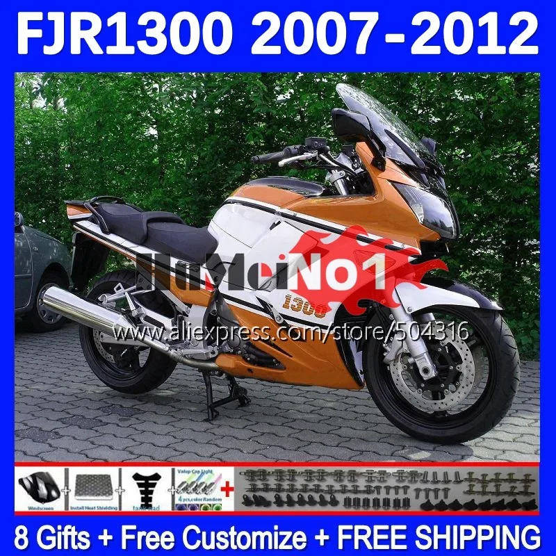 

FJR1300A For YAMAHA FJR-1300 FJR1300 orange white 159MC.110 FJR 1300 A C 07 08 09 10 11 12 2007 2008 2009 2010 2011 2012 Fairing