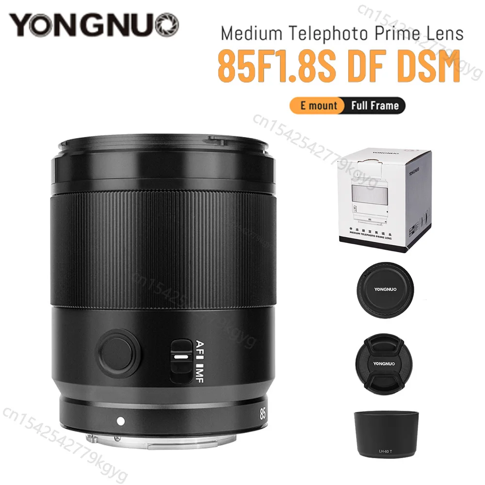

YONGNUO 85 мм F1.8S DF DSM Полнокадровый AF/MF объектив с большой диафрагмой (металлическая Версия) для камеры Sony E-Mount
