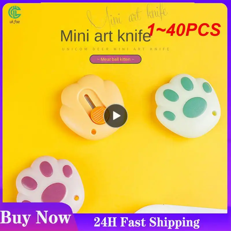 

1~40PCS Cute Rabbit Cloud Color Mini Portable Utility Knife Paper Cutter Cutting Paper Razor Blade Office Stationery Cutting