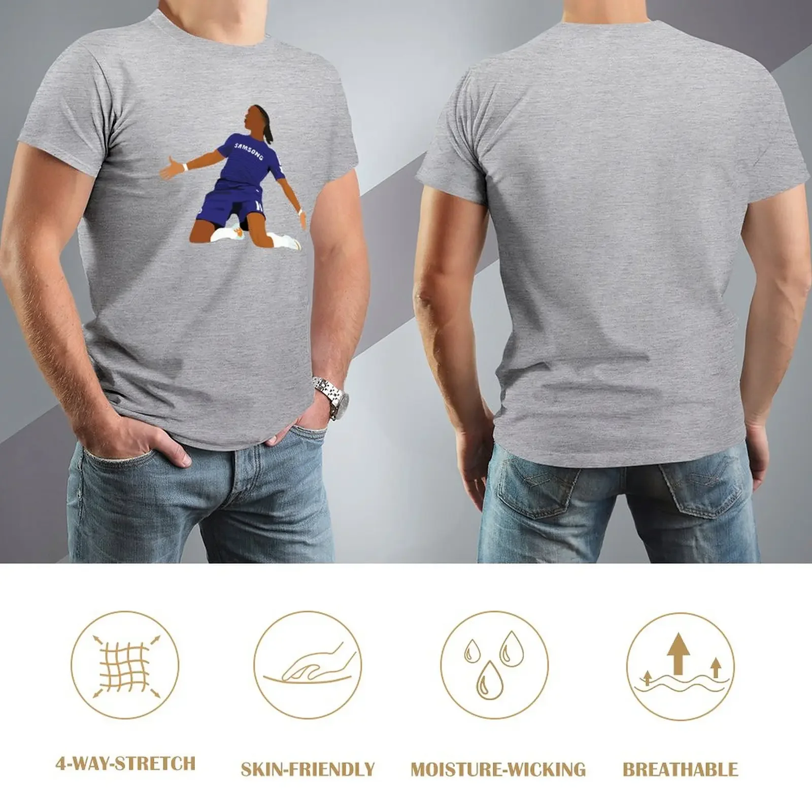 Мужская быстросохнущая футболка Drogba (Челси)