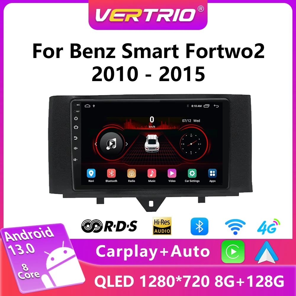 Для Mercedes Benz Smart Fortwo 451 2010-2015 автомобильный Raido стерео DSP мультимедийный видеоплеер