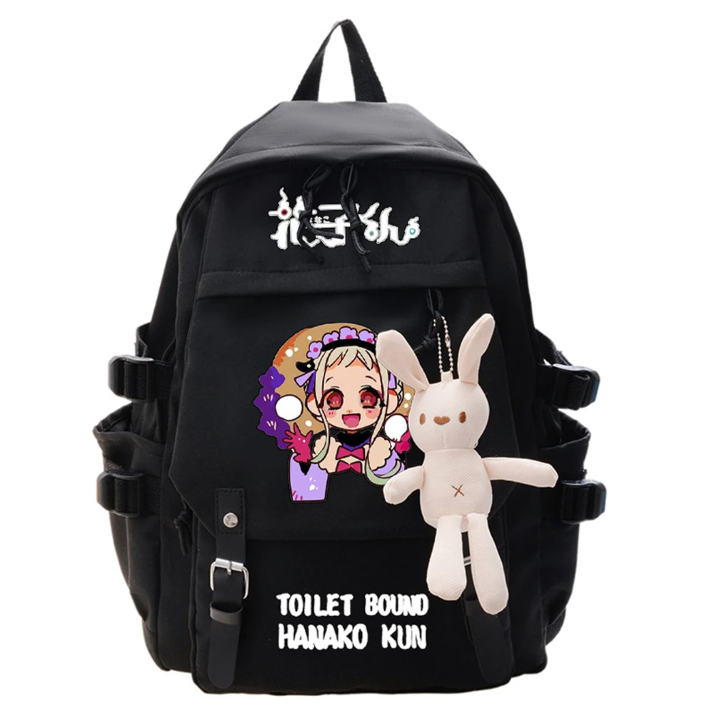 

Toilet-bound Hanako-kun Nylon Backpack Cartoon Print Knapsack Student Schoolbag Teenagers Packsack Travel Laptop Free Pendant