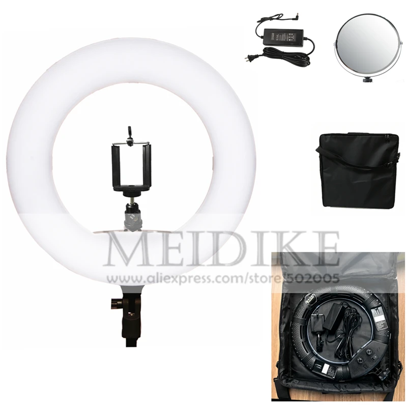 

Yidoblo FS-390II Mini Portable Ring lamp LED Warm & Cold light Make-up Beauty salon Lighting 38W 192 LED Lights + bag