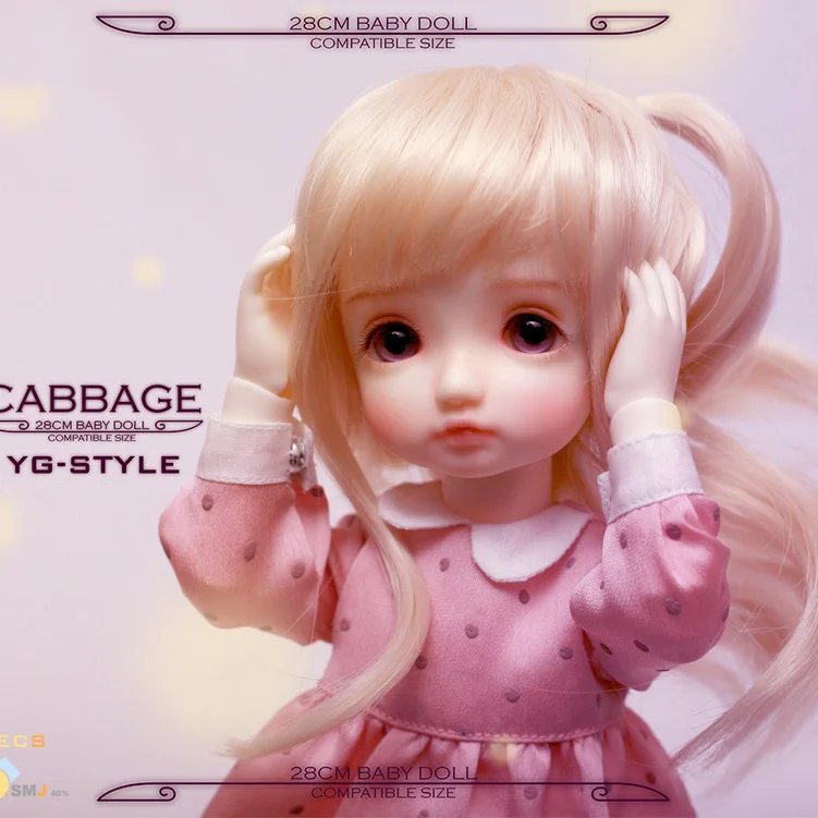 

BJD Doll 1/6 cabbage Customize Full Set Luxury Resin Dolls Pure Handmade Doll Movable Joints Toys Birthday Present Gift
