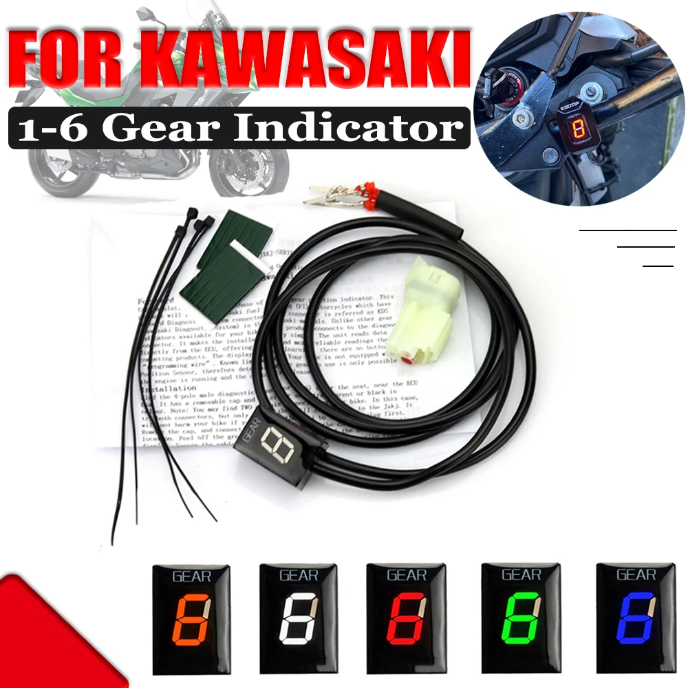 

Индикатор отображения шестерни для Kawasaki ER-6F versys 650 Z400 Z650 Z1000SX Z1000 Ninja 400 мотоциклетный Ecu с прямым креплением 1-6 скоростей