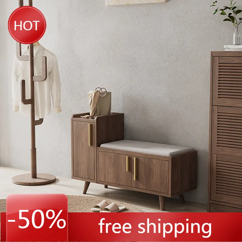 

Wooden Shoe Rack Bench Storage Cabinet Modern Shoe Rack Front Door Partition Living Room Gabinetes De Sapatos Home Furniture