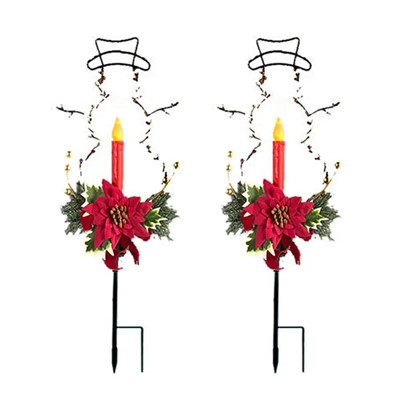 

Christmas Snowman Lights Solar Garden Christmas Lights LED Solar Lights Outdoor Garden Decorations For Patio Walkway Lawn Garden