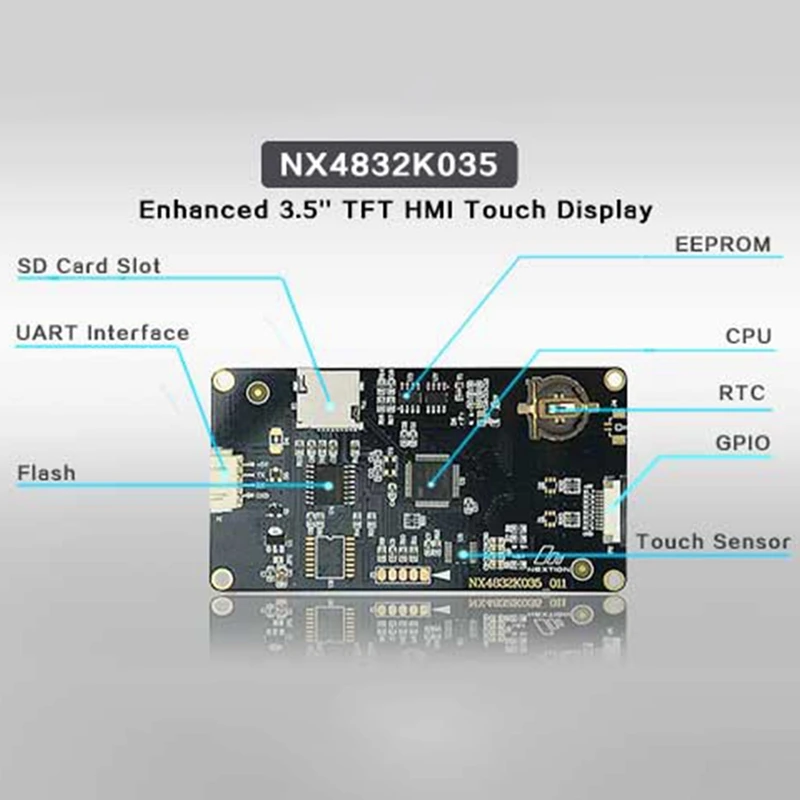 2 шт. Nextion NX4832K035 3 5 дюймов HMI Интеллектуальный резистивный сенсорный дисплей TFT LCD