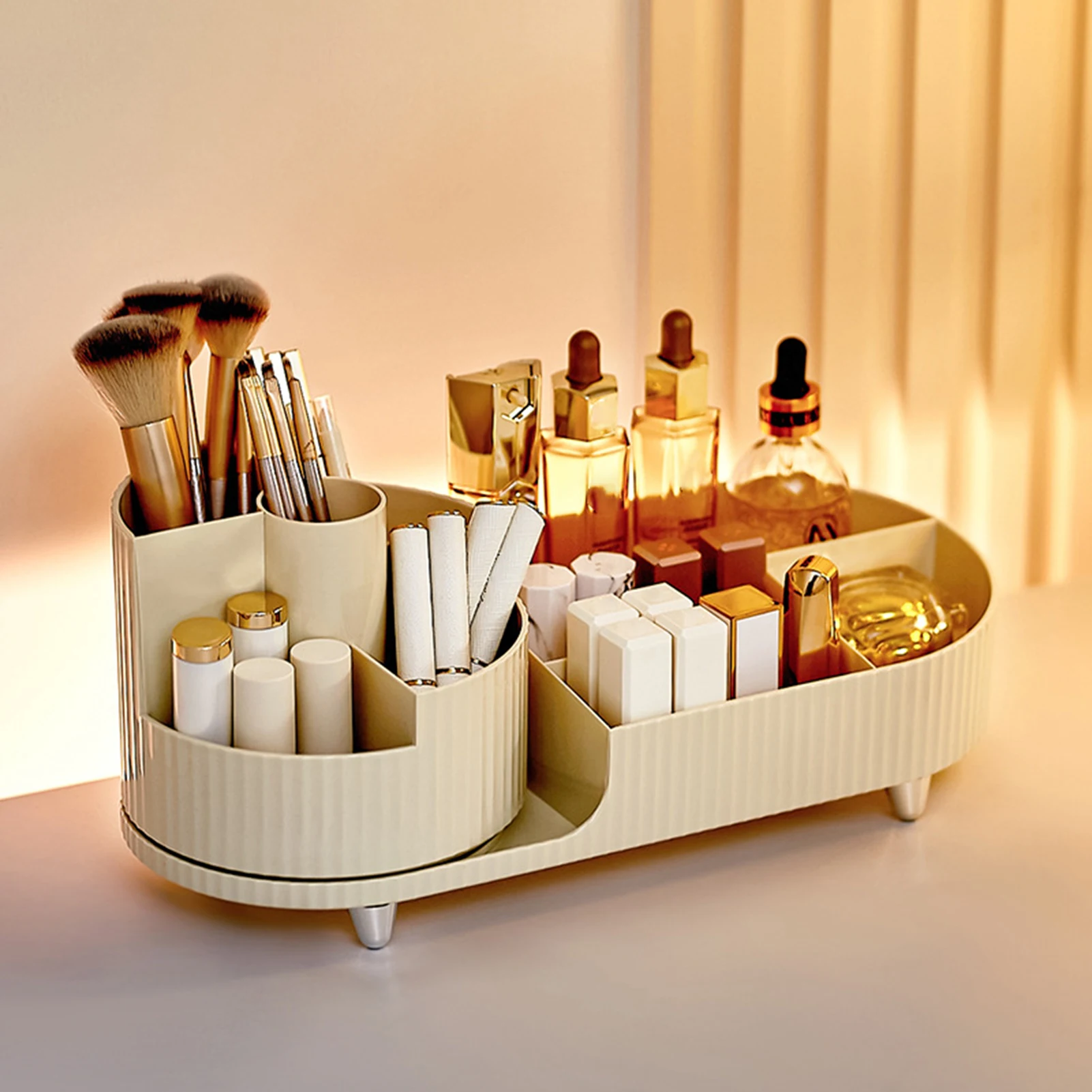 

Desktop Storage Case Compartment Eyeshadow Brush Storage Rack For Bedroom