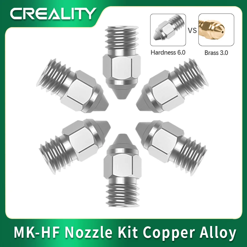 

Creality 3D Hardened MK-HF Nozzle Hotend Extruder 0.25/0.4/0.6/0.8mm High Temperature Resistance for Ender-3 Series 3D Printers