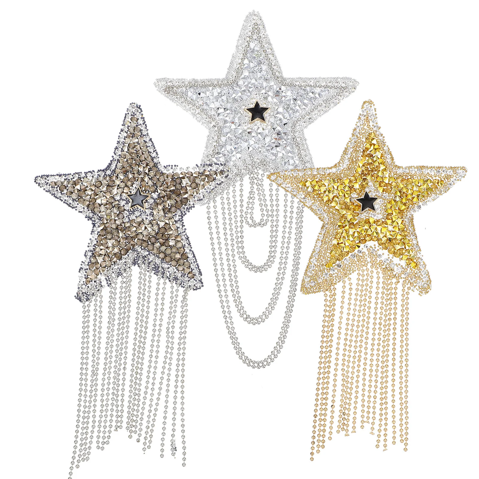 

Patchesapplique Star Iron Rhinestone Patch Sew Appliques Tasselembroidered Clothing Sequin Jeans Sewing Badge Diy Clothes Jacket