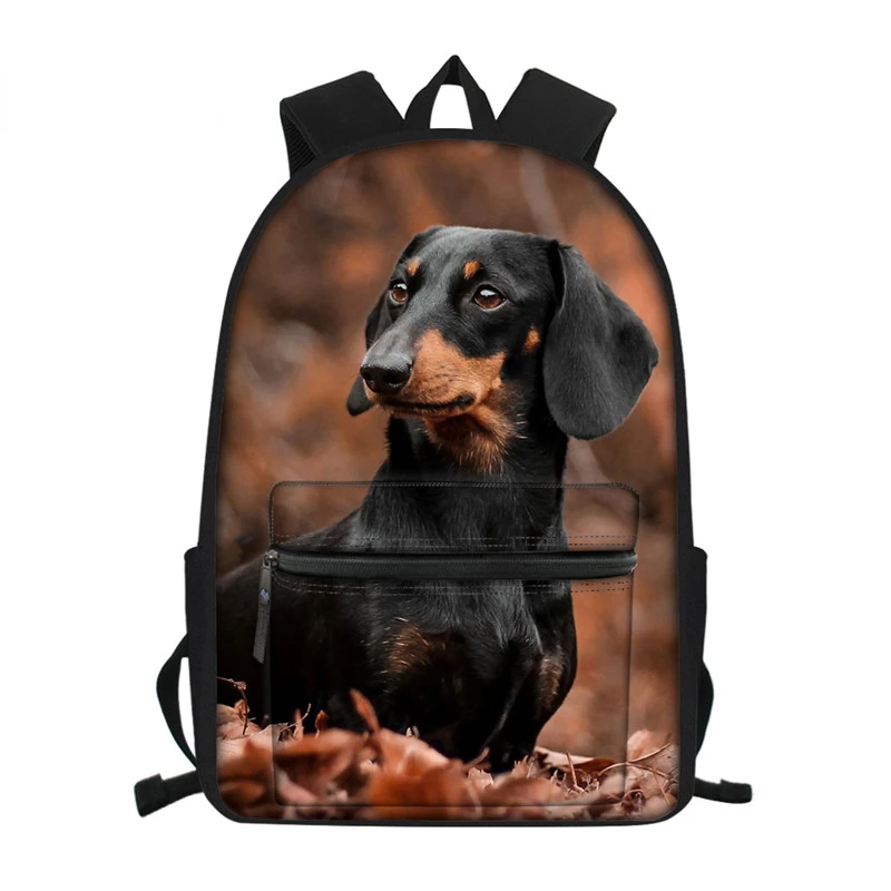 Custom Design Dachshund Schoolbag Kids Children's Backpack Cute Boy Girls Shoulder Bag Custom Custom Women  Rucksack Mochila