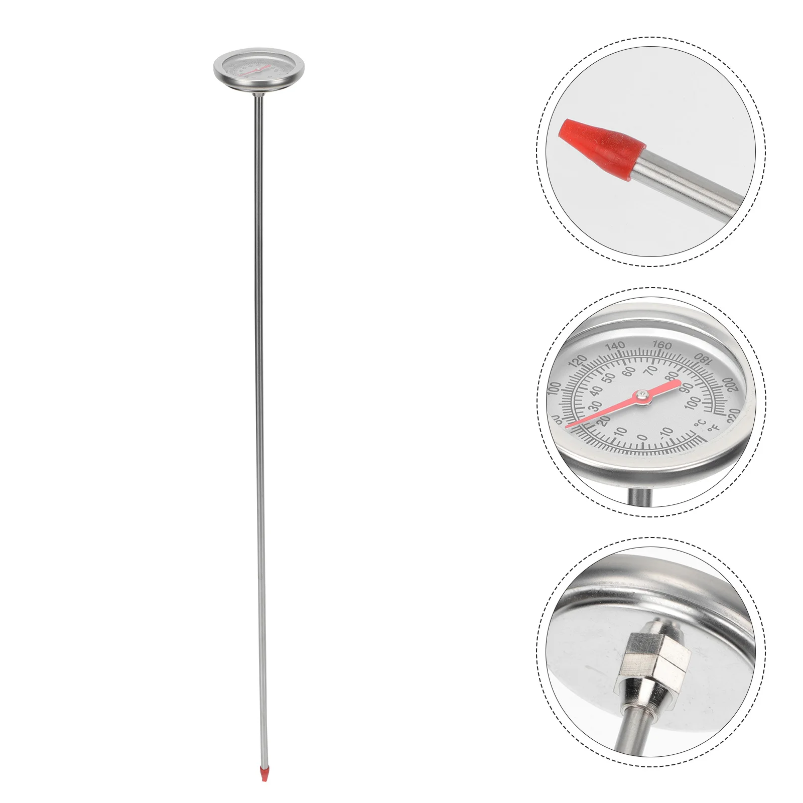 

Stainless Steel Compost Soil Thermometer Extended Probe Thermometer
