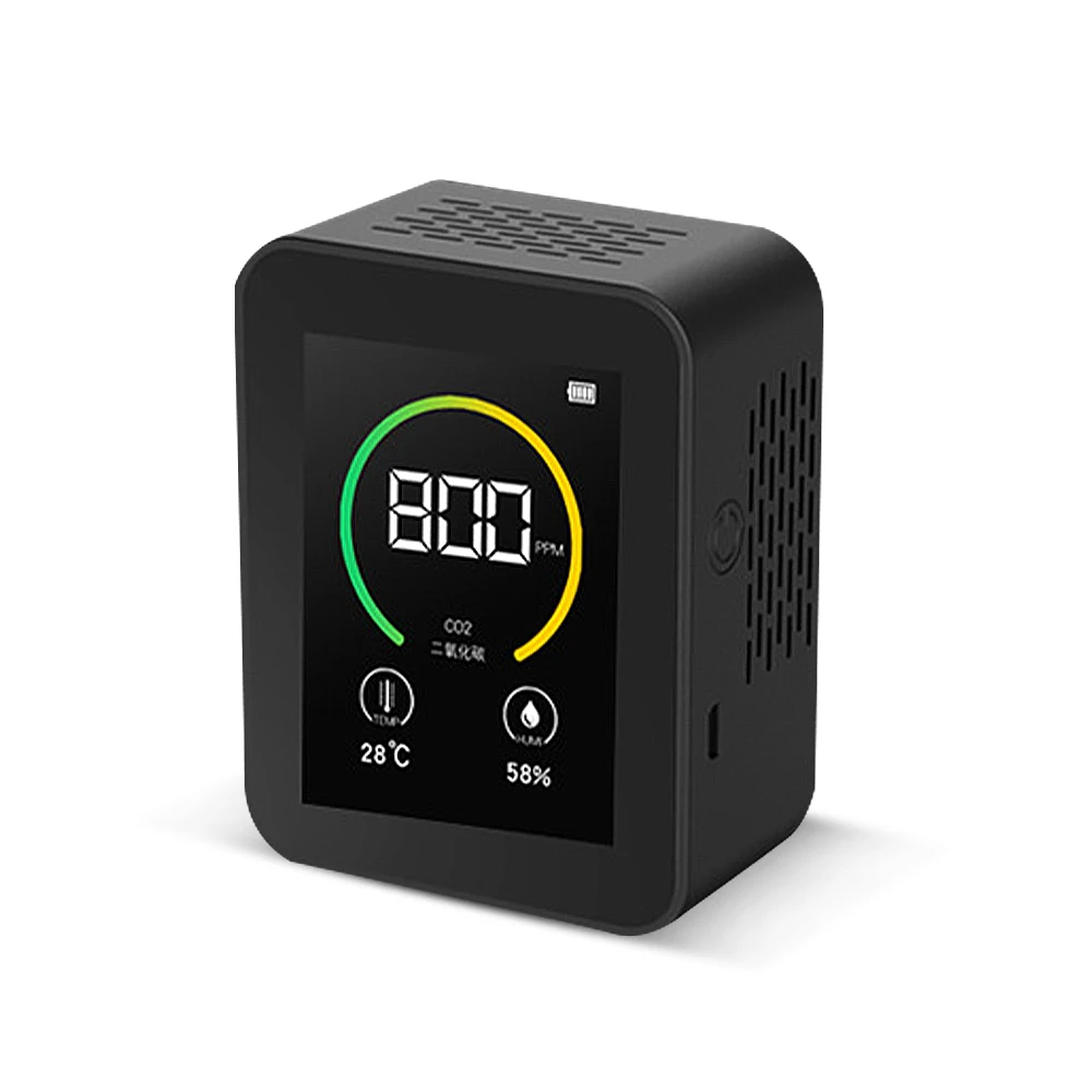 

CO2 Detector Carbon Dioxide Gas Concentration Content Intelligent Air Tester with Temperature Humidity Air Quality Analyzer