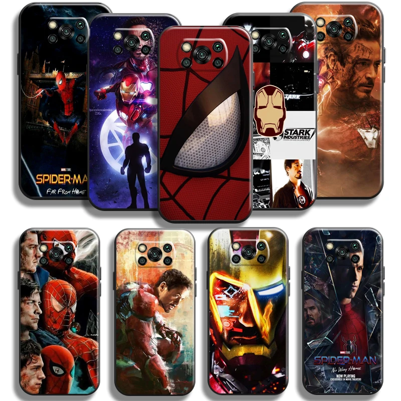 

Avengers Iron Man Spiderman For Xiaomi Poco X3 Pro NFC Poco X3 GT Phone Case Soft Carcasa Funda Silicone Cover Back
