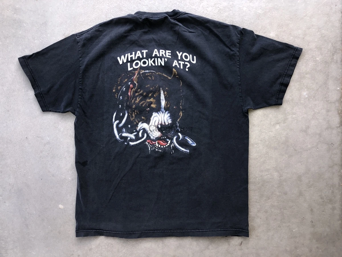 VTG 90s Y2K Pitbull Dog футболка на что вы смотрите |