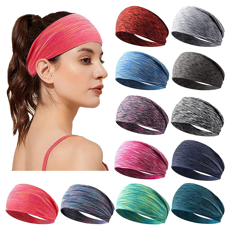 

Hot Absorbing Sweat Sport Hair Bands Men Women Elastic Yoga Headbands Fitness Headwear Headwrap Sports Hair Accessories