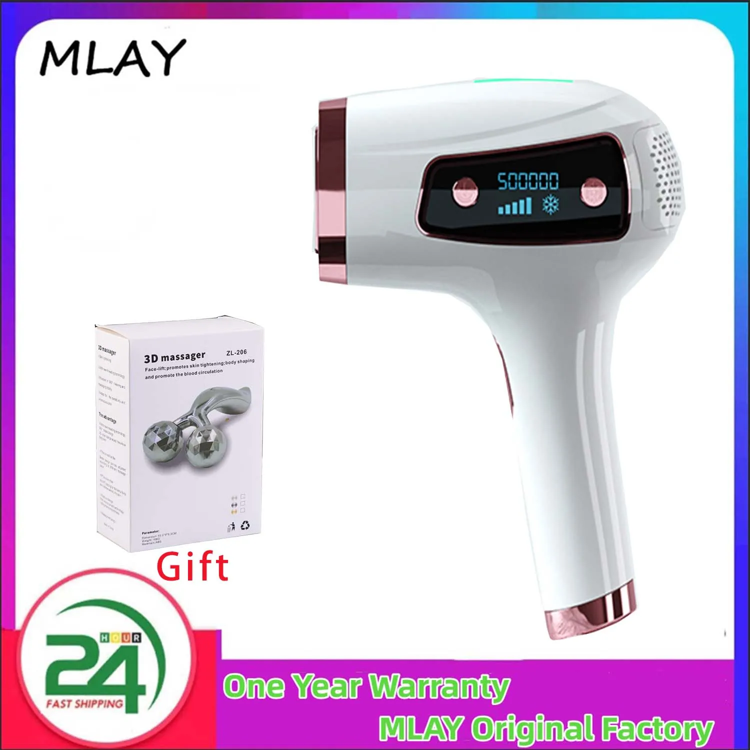 MLAY T8 Laser Hair Removal ICE Cold Device IPL Laser Epilator Bikini Portable Body Facial Hair Remover Machine For Women Men