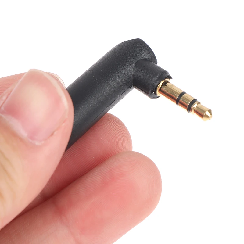 

1PC Gold Plated elbow 3.5mm male to female dual channel extension adapter 3 L-type headphone audio conversion plug