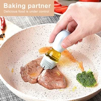 kitchen glass oil bottle with silicone brush oil container barbecue spray bottle portable oil dispenser cooking accessories 1pc