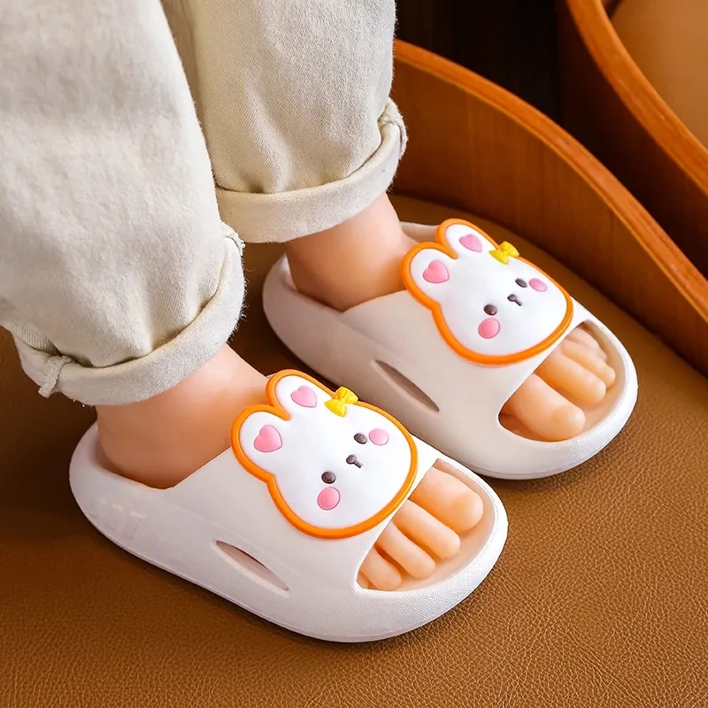 Кроличьи детские тапочки Kawaii мультфильм дешевые сандалии для девочек летние Todder